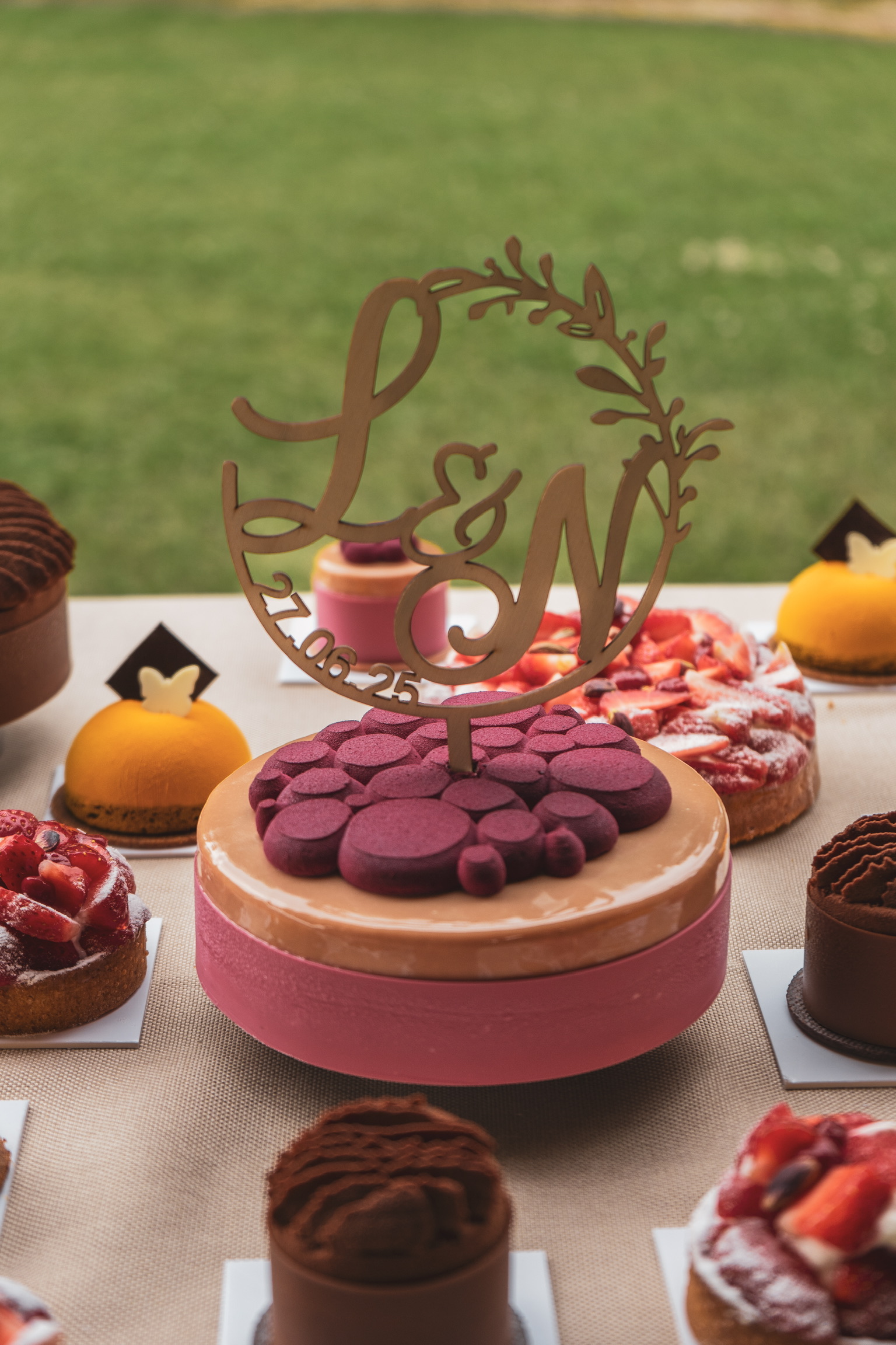 Sweet table met taarttopper